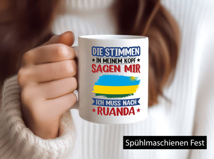Ruanda | Urlaub Stimmen in meinem Kopf Traumland lustiger Spruch Geschenk Humor