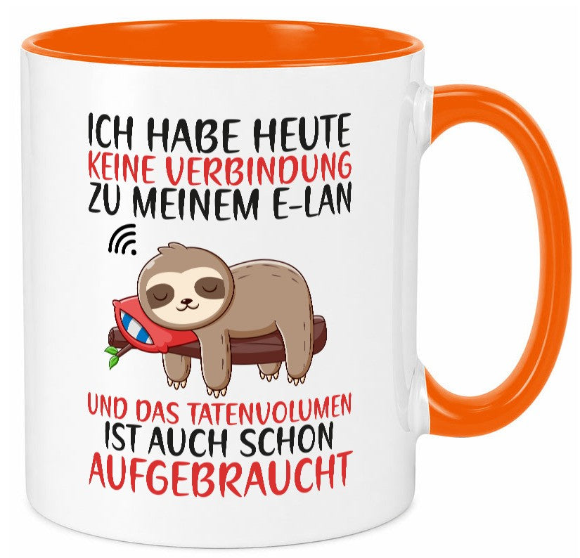 Keine Verbindung zu meinem WLan | Faultier Tatenvolumen Geschenk Tierliebhaber Tasse