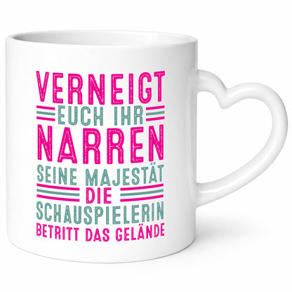Verneigt euch: Schauspielerin | Theater Humor Geschenkidee Tasse