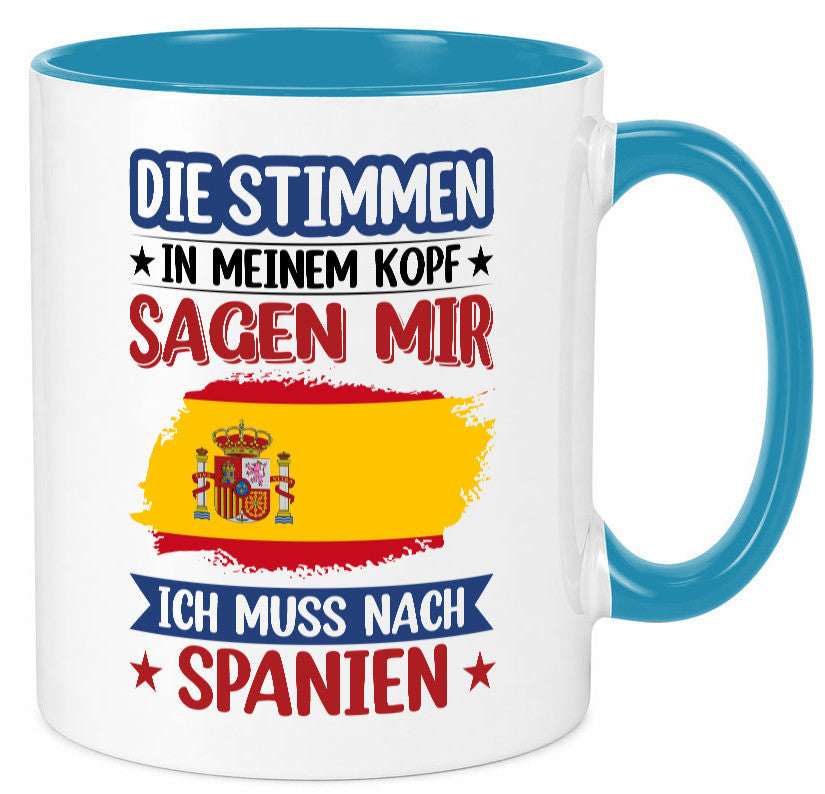 Spanien | Urlaub Stimmen in meinem Kopf Traumland v2 lustiger Spruch Geschenk