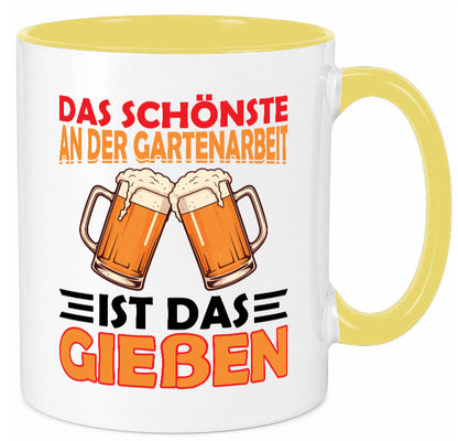 Das schönste an gartenarbeit ist Gießen | Biertrinker Geschenkidee Arbeit