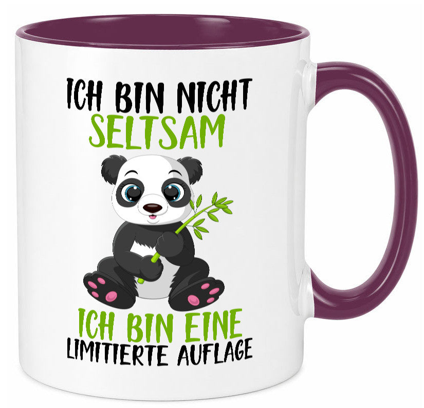 Ich bin nicht seltsam | süßer Pandabär lustiger Spruch Humor Geschenkidee Tasse