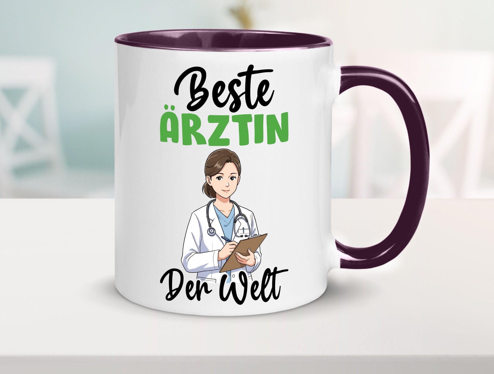 Beste Ärztin | Medizin Doktorin Fachärztin v2 Humor Geschenkidee Tasse