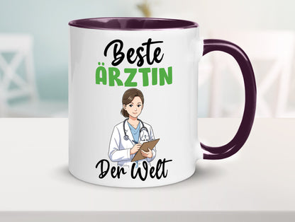 Beste Ärztin | Medizin Doktorin Fachärztin v2 Humor Geschenkidee Tasse