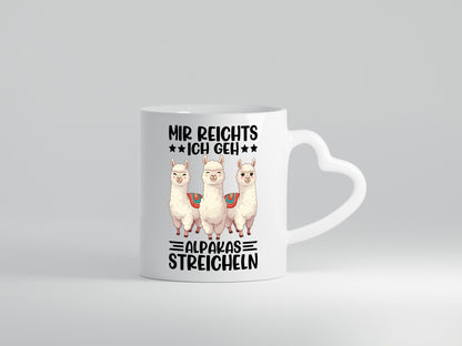 Alpakas Streicheln | Lama Mädchen lustig Humor Geschenkidee Geschenk Tasse