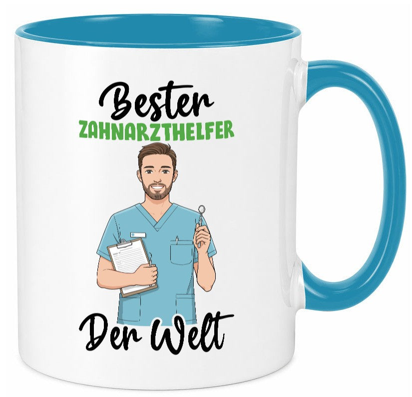 Bester Zahnarzthelfer | Zahnmedizin v2 lustiger Spruch Geschenk Humor Tasse