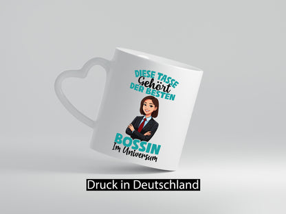 Im Universum: Bossin | Führungskraft Vorgesetzte Geschenkidee Humor Tasse
