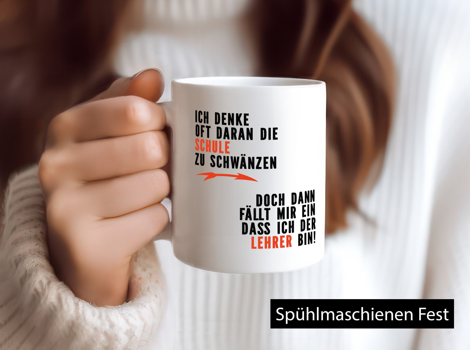 Ich denke oft ans Schwänzen | Lehrer Unterricht Geschenkidee Humor Tasse