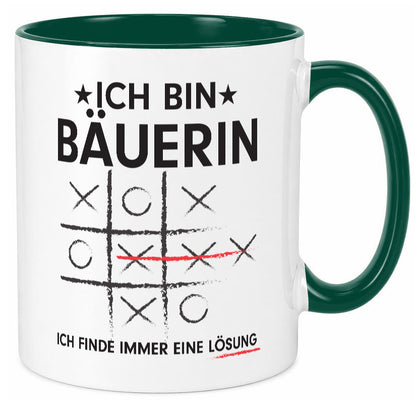 Lösung finden: Bäuerin | Bauernhof Landwirtschaft v2 lustiger Spruch Geschenk Tasse