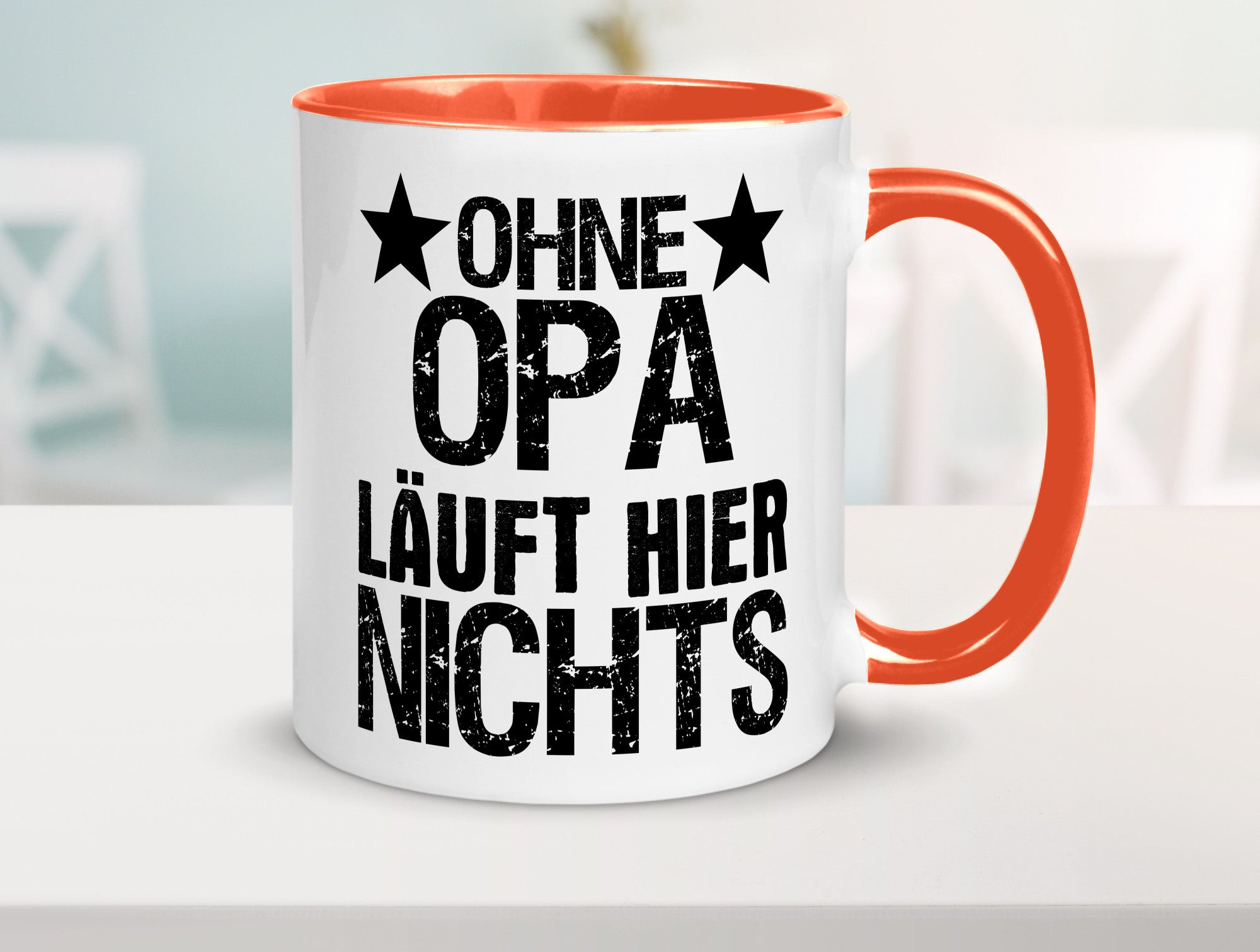 Ohne Opa läuft hier nichts | Sterne Geschenkidee Familie Humor Tasse