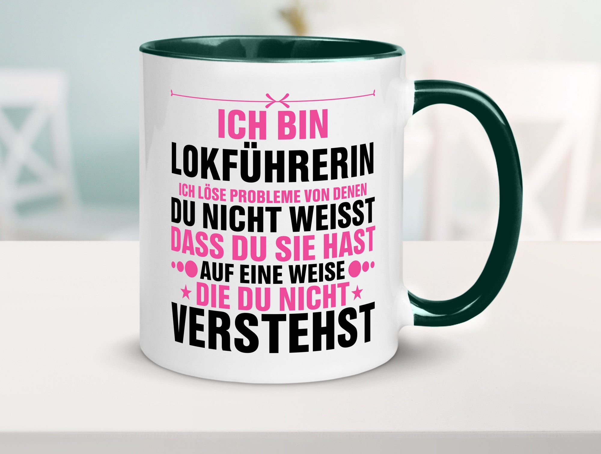 Löse Probleme: Lokführerin | Zug Beruf v2 Humor Arbeit Kollegen Büro