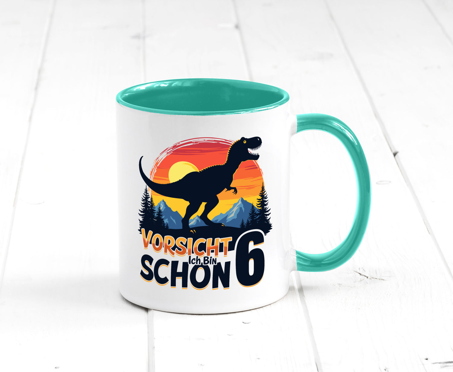 6. Geburtstag | 6 Jahre Dinosaurier Geschenkidee Humor Tasse