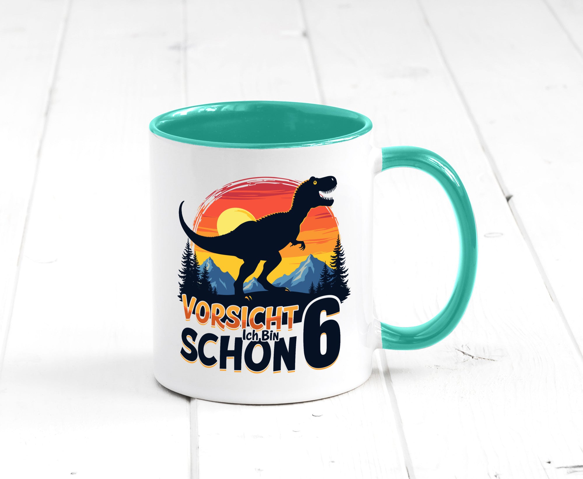 6. Geburtstag | 6 Jahre Dinosaurier Geschenkidee Humor Tasse