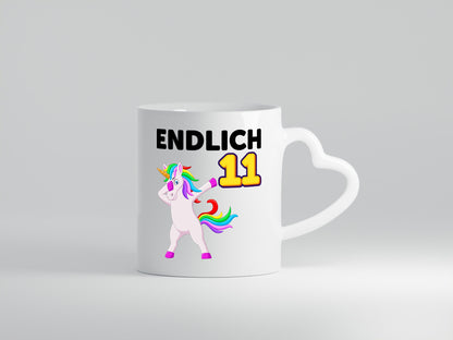 11. Geburtstag | endlich 11 Jahre Einhorn Mädchen lustig Geschenkidee Geschenk