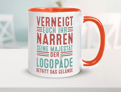 Verneigt euch: Logopäde | Sprachtherapie Geschenkidee Humor Tasse