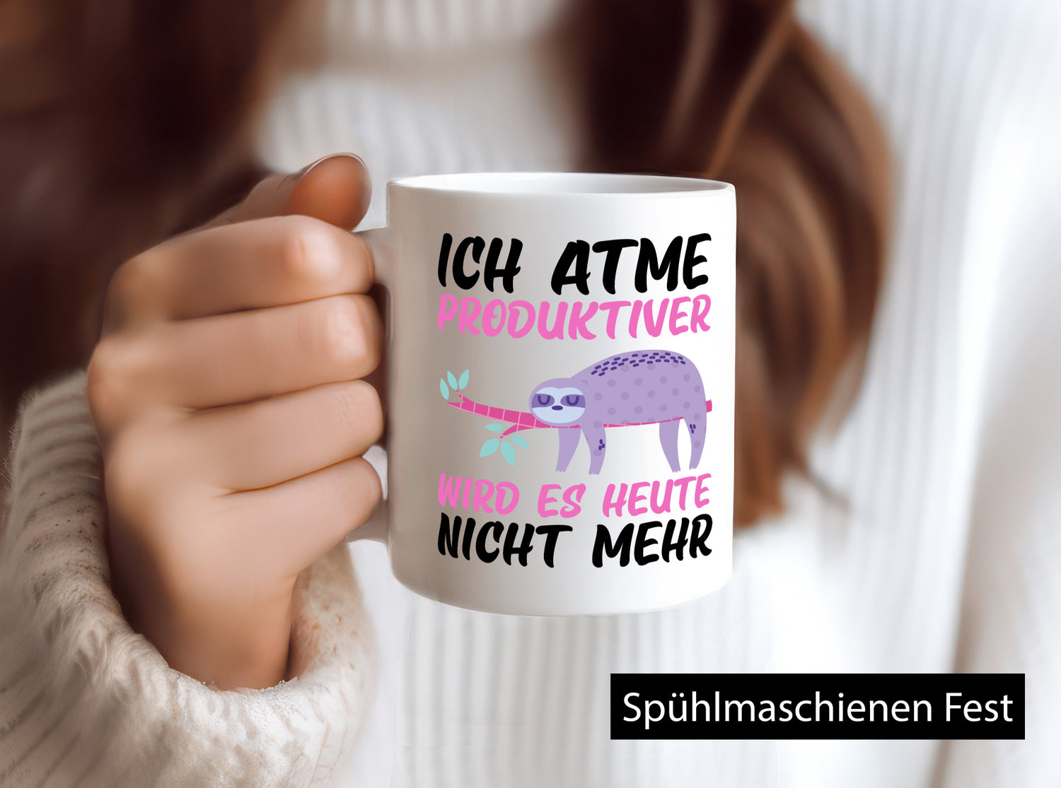 Ich atme | Produktivität schlafendes Faultier Faulpelz Humor Tierliebhaber