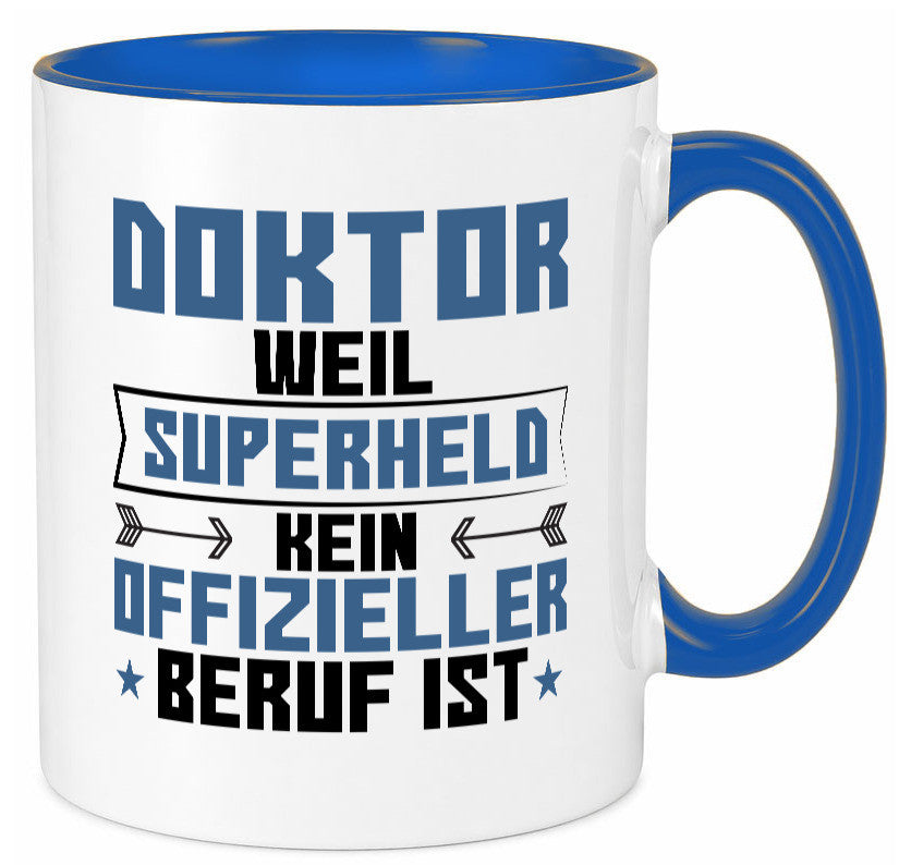 Superheld Doktor | Doktorand Doktortitel lustiger Spruch Geschenk Humor Tasse