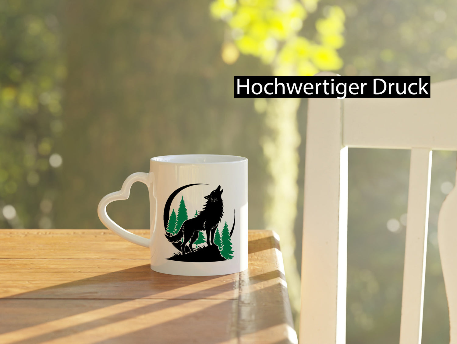 Wolf | Wald Schreiender lustig Humor Geschenkidee Geschenk Tasse
