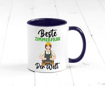 Beste Zimmerfrau| Holzbau | Handwerkerin v2 Geschenk Humor Geschenkidee