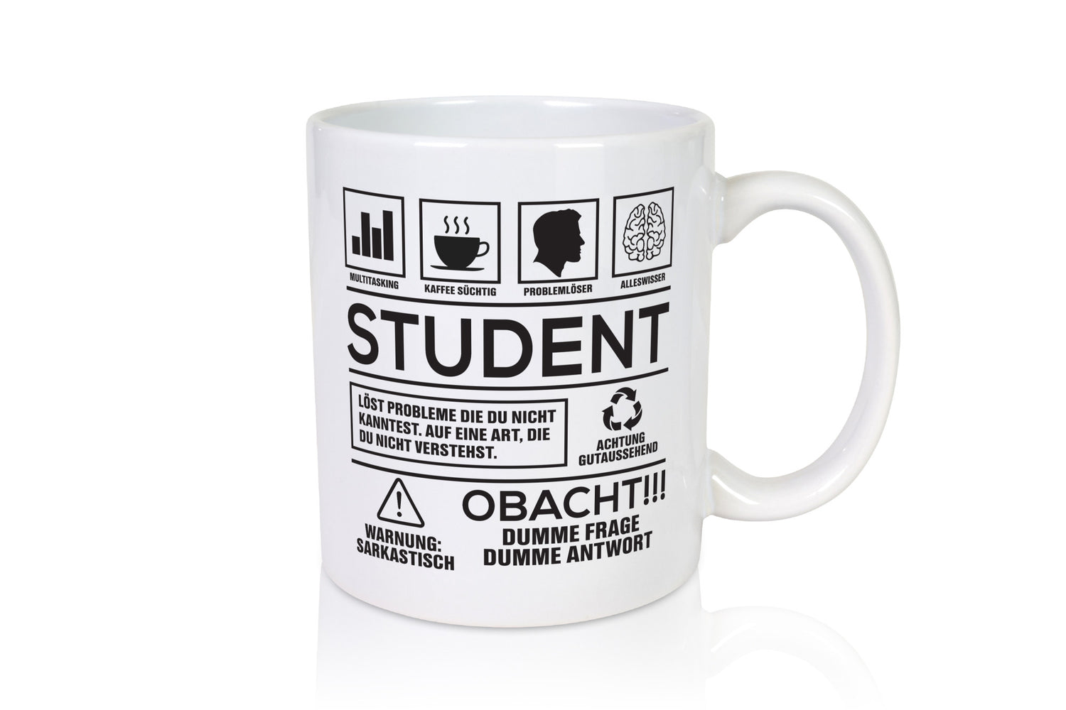 Achtung Probleme Student | Universität Uni Studium lustiger Spruch Geschenk