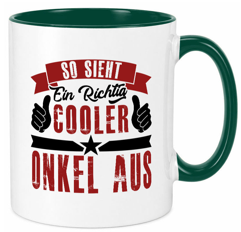 So sieht ein richtig cooler Onkel aus | lustig Humor Geschenkidee Geschenk Tasse