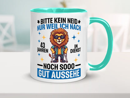 43 Jahre im Dienst | Arbeitsjubiläum Arbeit Geschenk Kollegen Büro lustiger