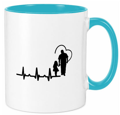 Vater Tochter Herz | Papa Vatertag Vaterliebe lustiger Spruch Geschenk Familie Tasse