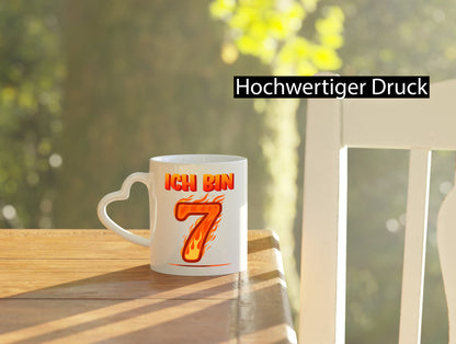 7. Geburtstag | 7 Jahre Drache lustig Geschenkidee Geschenk Tasse