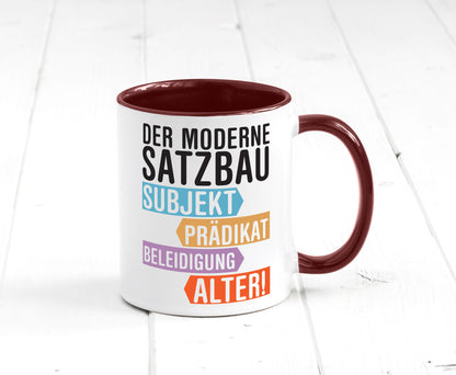 Moderner Satzbau | Lehrer Lehrerin Kollege lustig Arbeit Kollegen Büro Geschenk