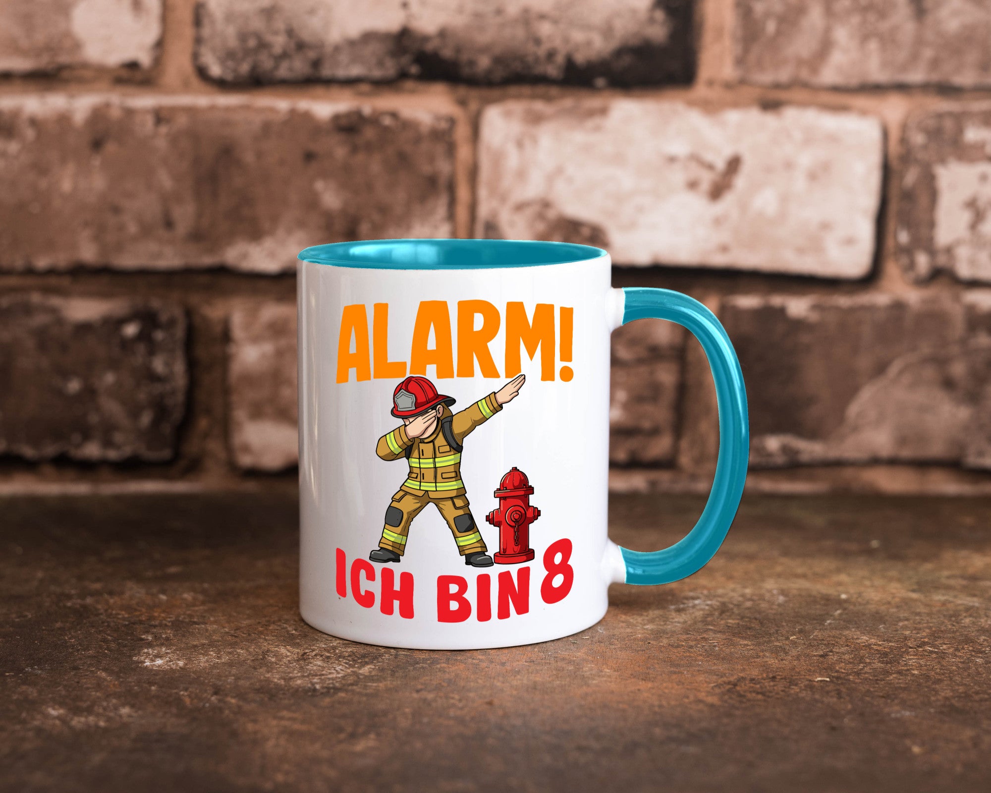8. Geburtstag | 8 Jahre Feuerwehr Junge lustig Geschenkidee Geschenk Tasse