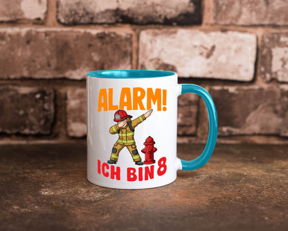 8. Geburtstag | 8 Jahre Feuerwehr Junge lustig Geschenkidee Geschenk Tasse
