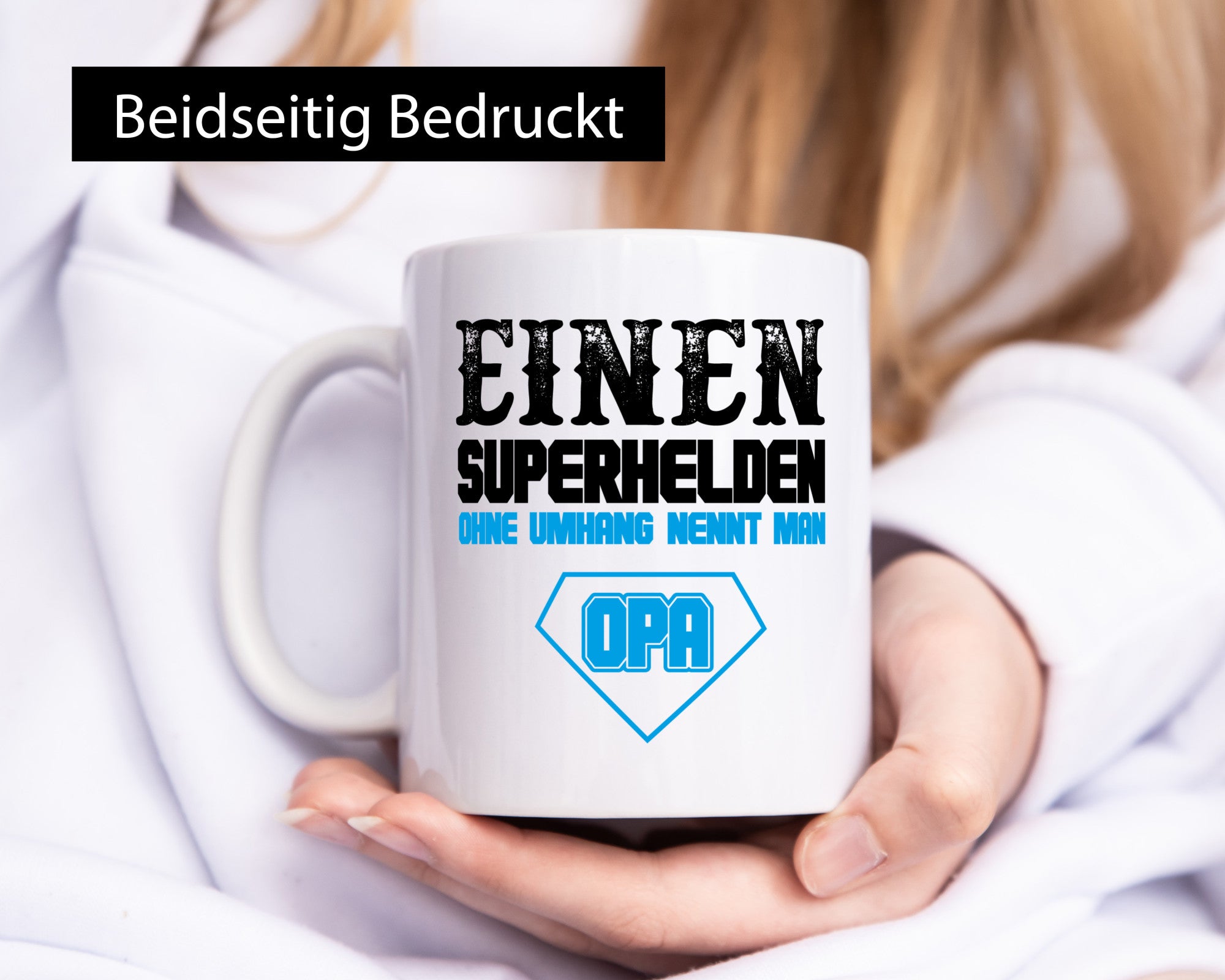 Superheld Opa Geschenk Familie Geschenkidee lustiger Spruch Tasse