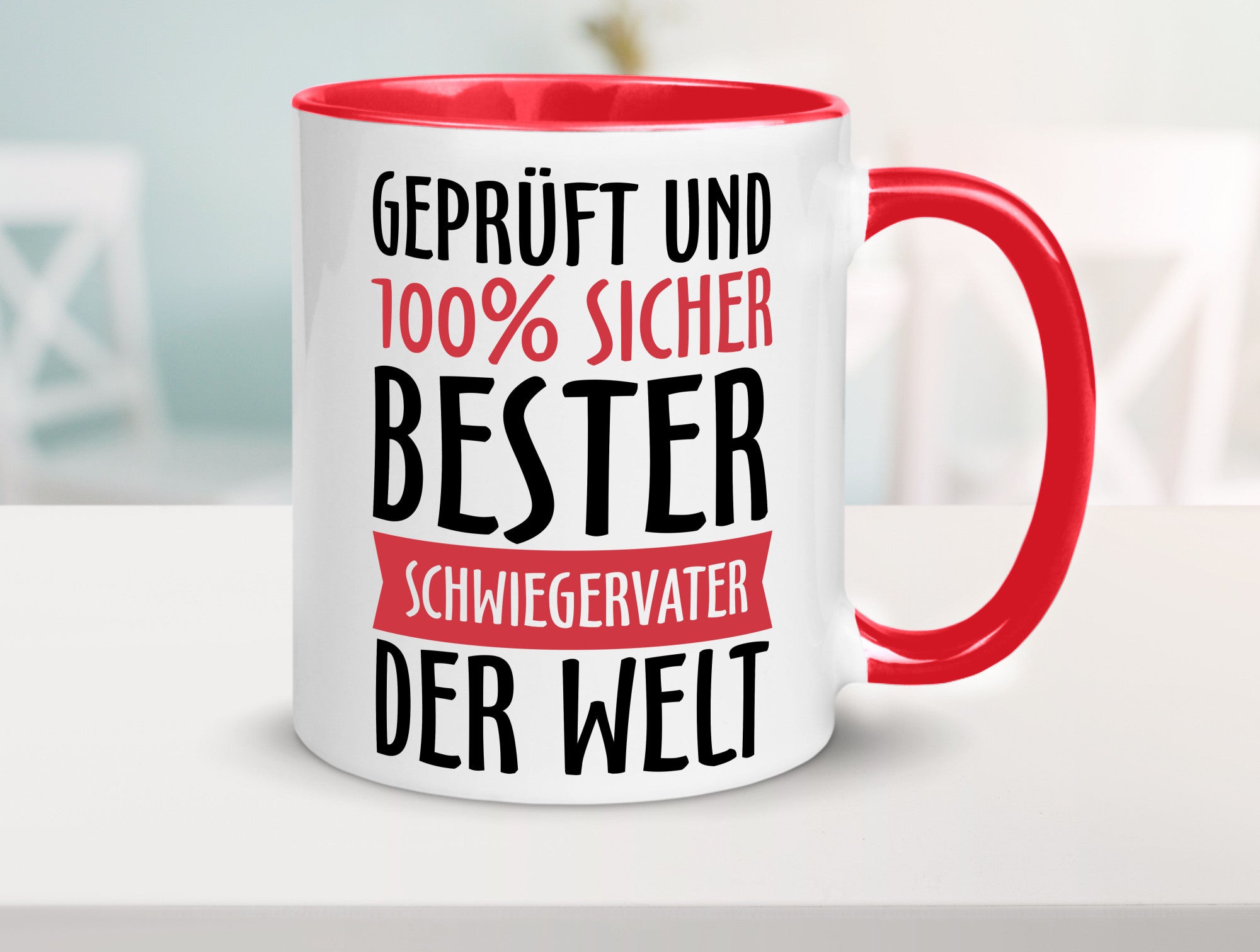 Bester Schwiegervater Geschenk Familie Geschenkidee lustiger Spruch Tasse
