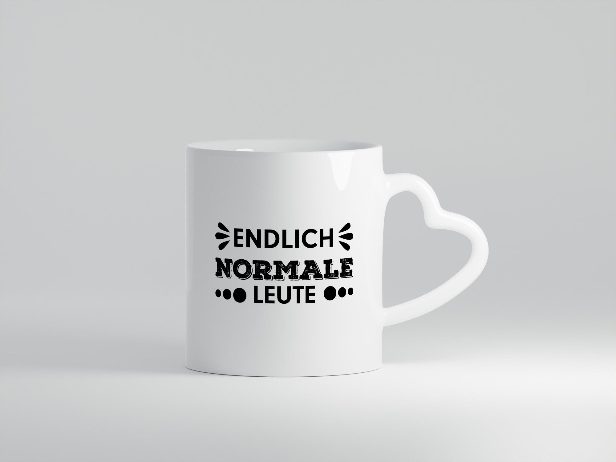 Endlich normale Leute | lustiger Spruch Witz Humor lustig Geschenkidee Geschenk