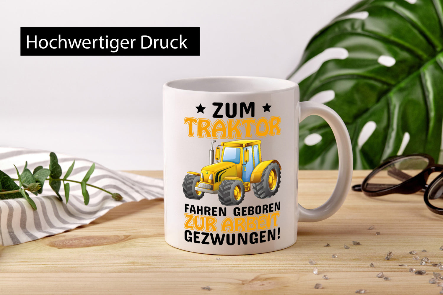 Zum Traktor fahren geboren lustig Humor Geschenkidee Geschenk Tasse