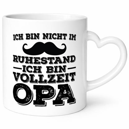 Nicht im Ruhestand, bin Vollzeitopa | Opa Schneuzer Humor Familie Geschenkidee Tasse