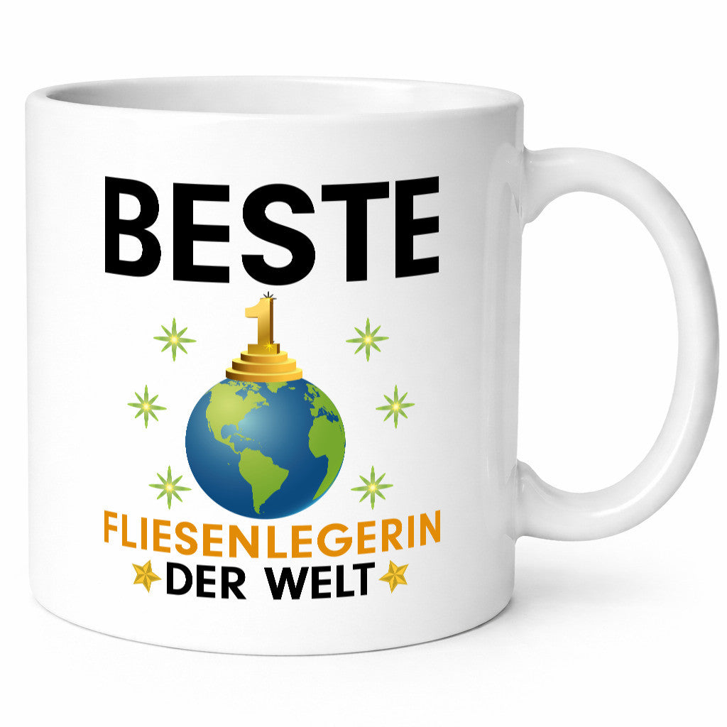Welt Beste Fliesenlegerin | Fliesenlegen Bau Geschenkidee Humor Tasse