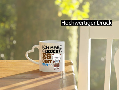 Es gibt Kaffee lustiger Spruch Geschenk Humor Geschenkidee Tasse