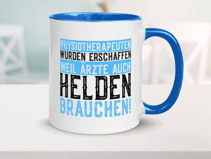 Physiotherapeut | Helden Therapeutin lustiger Spruch Humor Geschenkidee Tasse