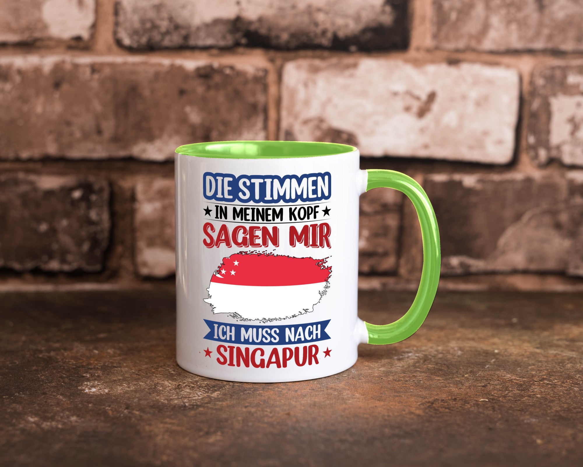 Singapur | Urlaub Stimmen in meinem Kopf Traumland v2 lustiger Spruch Geschenk