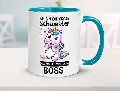 Große schwester macht mich zum Boss | Einhorn Geschwister lustiger Spruch