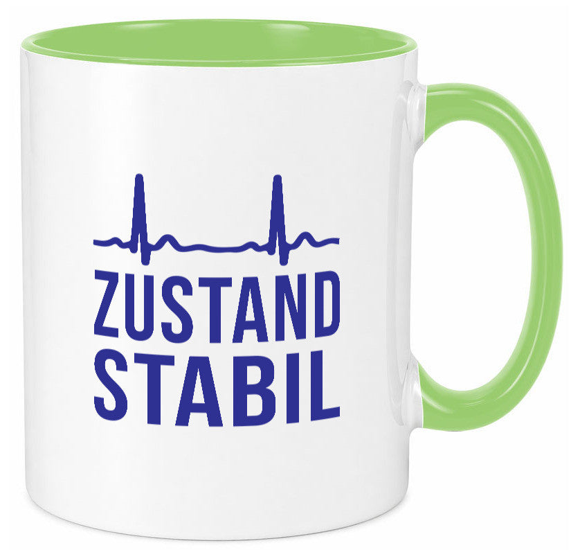 Zustand stabil | Herzschlag v2 Geschenk Humor Geschenkidee lustiger Spruch Tasse