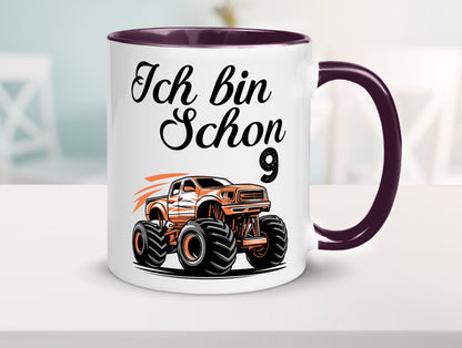 9. Geburtstag | Monster truck 9 Jahre lustiger Spruch Geschenk Geschenkidee