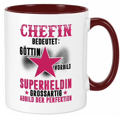 Bedeutung von Chefin | Führungskraft Vorgesetzte Geschenk Arbeit Kollegen Büro