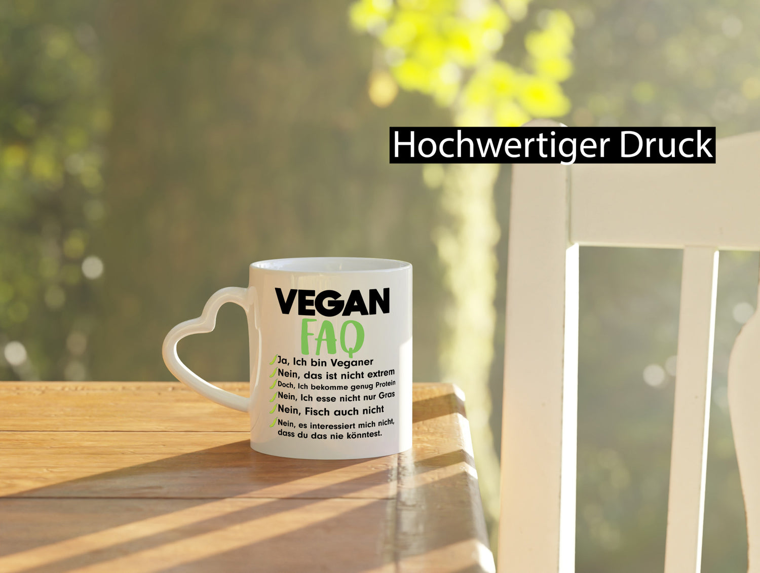 Vegan FAQ | Veganer Lifestyle Ich liebe Humor Geschenkidee Tasse