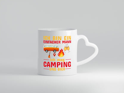 Ich mag Camping und Bier Geschenk Humor Geschenkidee lustiger Spruch Tasse