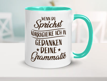 Grammatik korrigieren während du sprichst | Sterne lustig Humor Geschenkidee