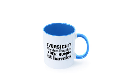 Vorsicht vor dem Frauchen | Hundebesitzerin Pfoten Geschenkidee Tierliebhaber Tasse