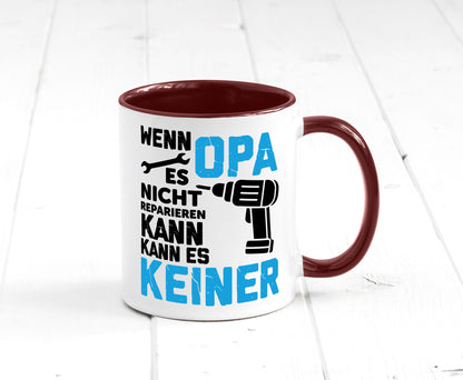Wenn opa es nicht Reparieren kann | für alles Geschenkidee Familie Humor Tasse