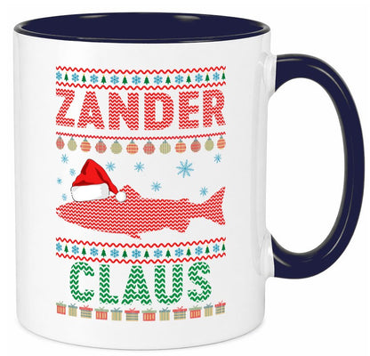 Zander Claus | Weihnachten Ugly Christmas Angler v2 Geschenkidee Humor Tasse